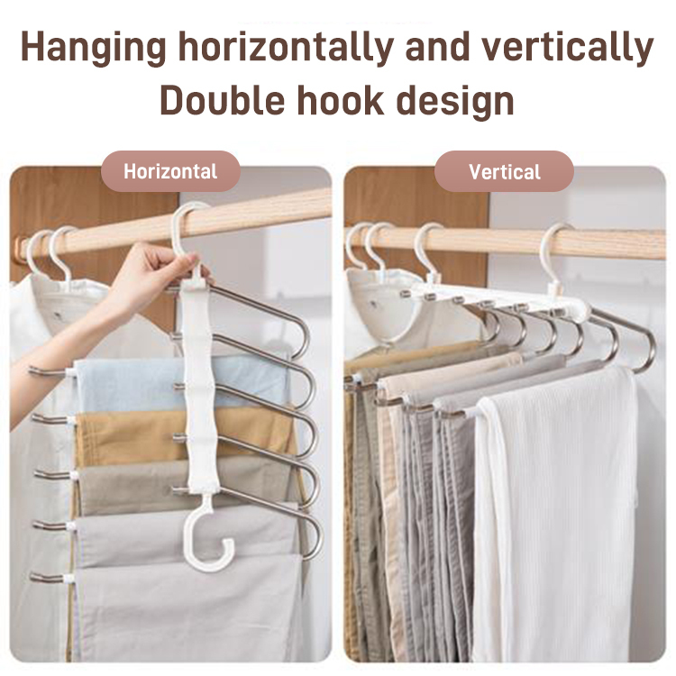 One better than six multi-layer trouser hangers