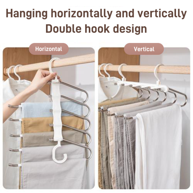 One better than six multi-layer trouser hangers