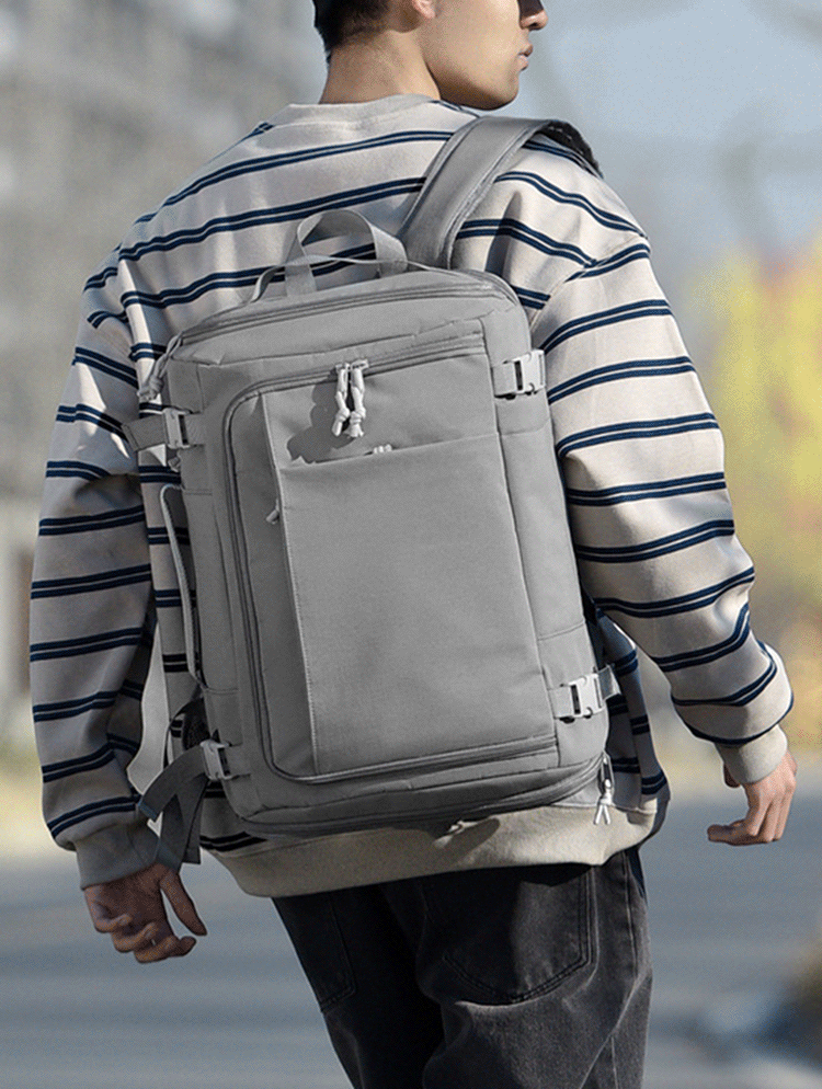 [Hold the whole world] Box-style large-capacity luggage backpack
