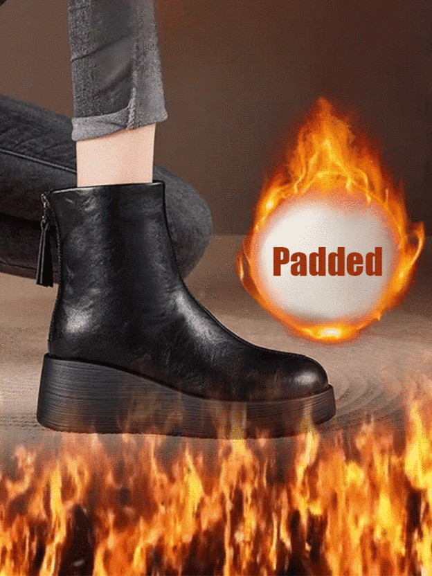 [7cm Height Increase] Genuine Leather Thick-Soled Comfortable Ankle Boots