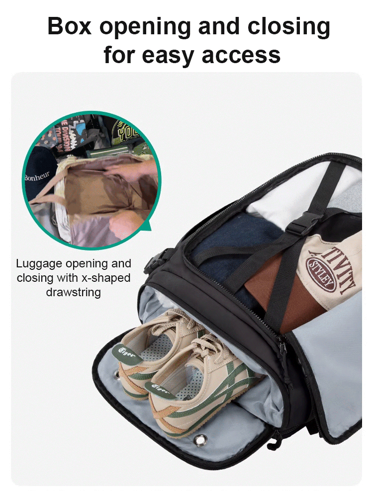 [Hold the whole world] Box-style large-capacity luggage backpack