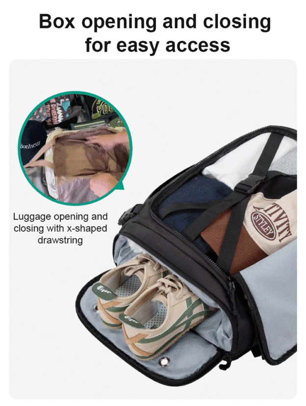 [Hold the whole world] Box-style large-capacity luggage backpack