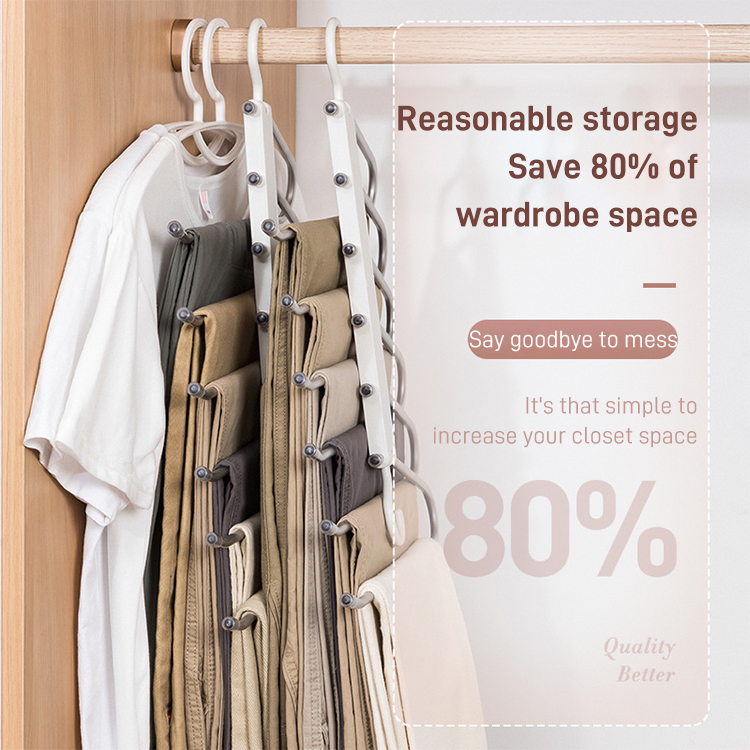One better than six multi-layer trouser hangers