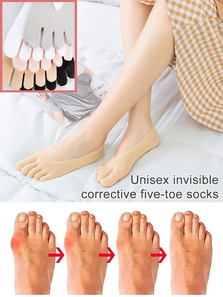 [Buy 1 Free 2] Unisex invisible corrective five-toe socks