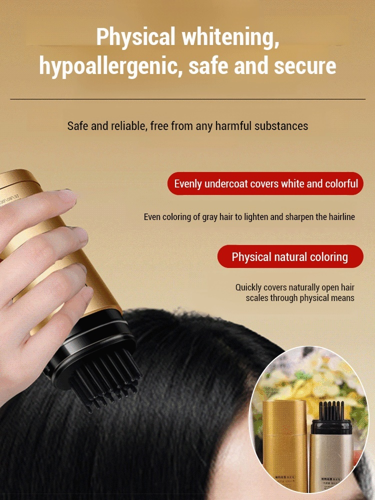 Plant Extract Quick-Dry Gray Hair Cover Stick