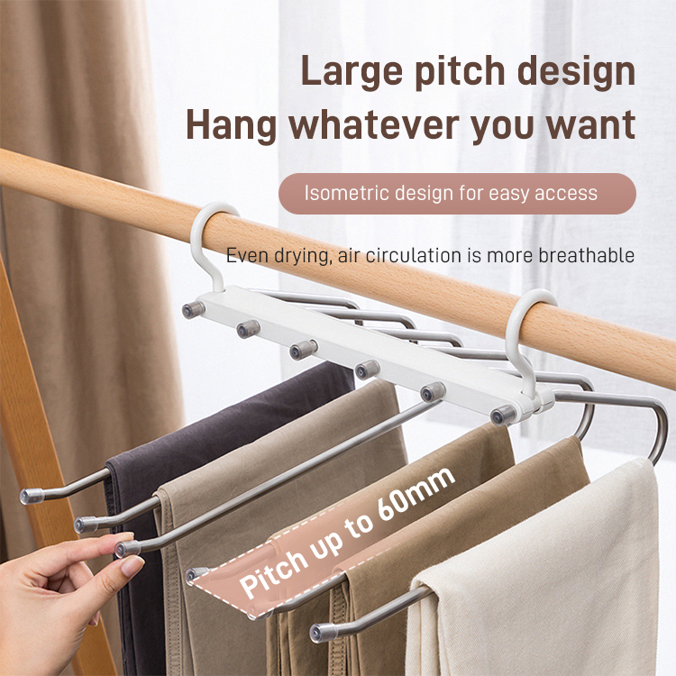 One better than six multi-layer trouser hangers