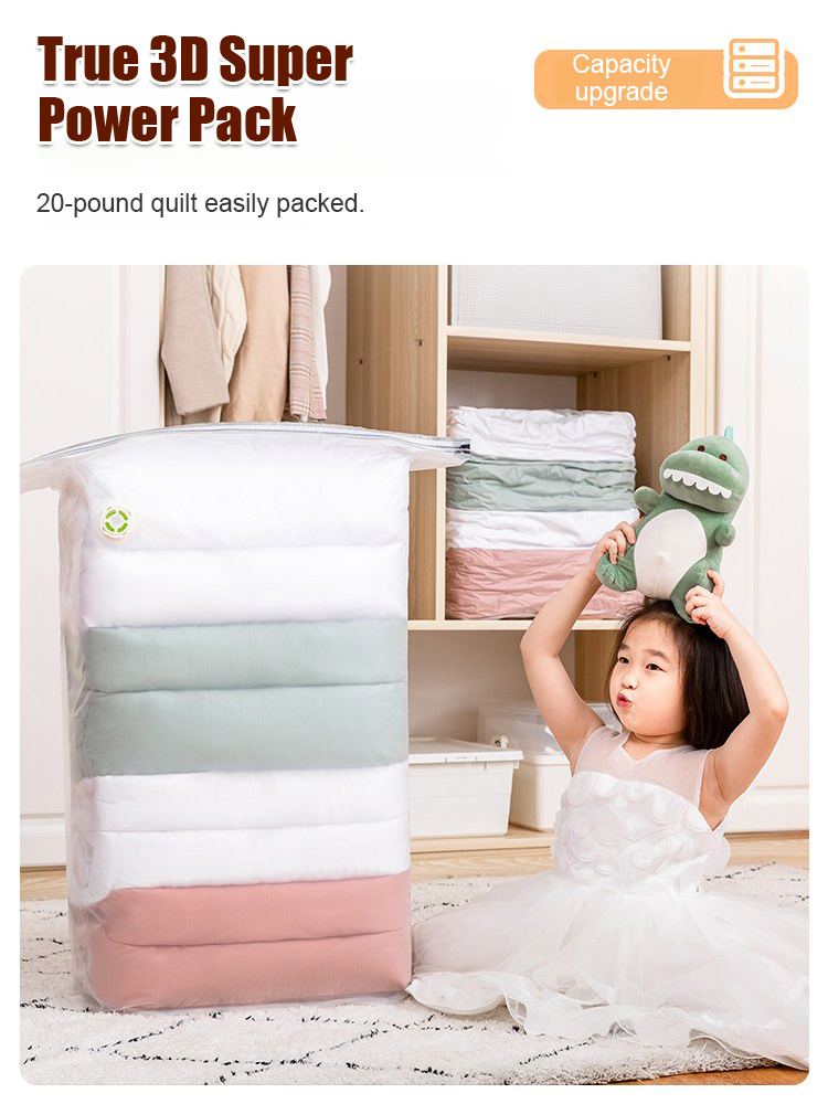 Vacuum-free three-second compression 3D storage bag