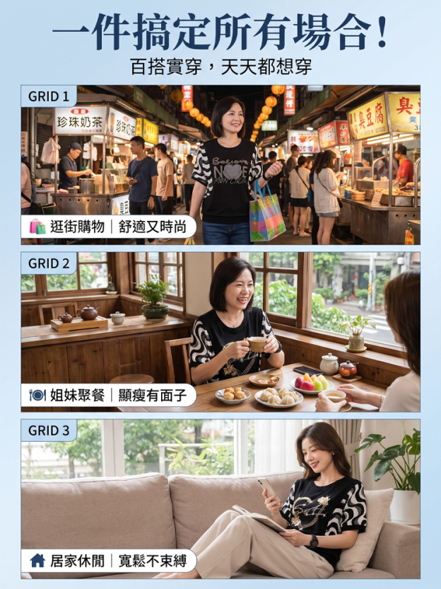 減齡燙鑽印花短袖