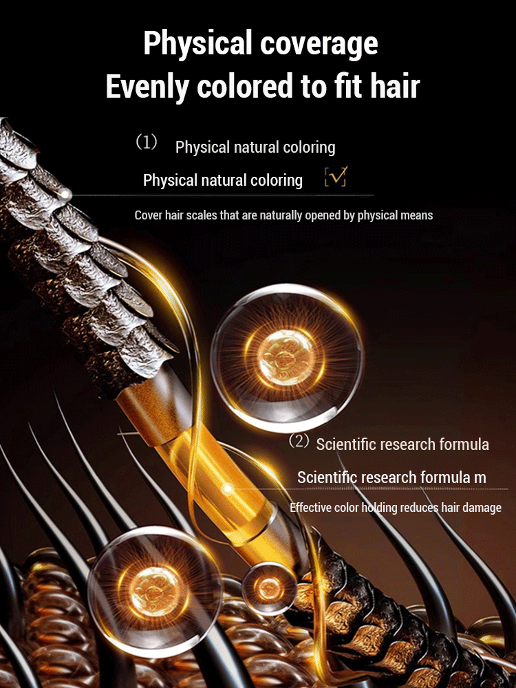 Plant Extract Quick-Dry Gray Hair Cover Stick