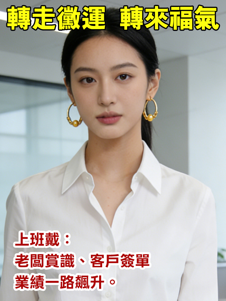 【財運滾滾來】大師開光如意轉運珠耳環