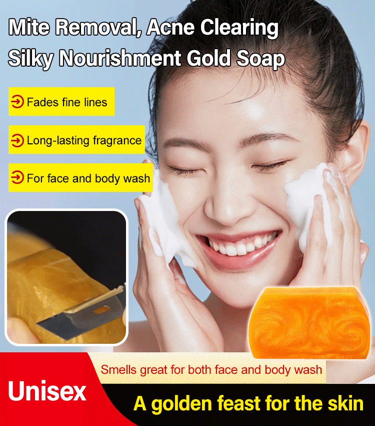 [Anti-Acne, Silky, Nourishing] Luxury Gold Soap