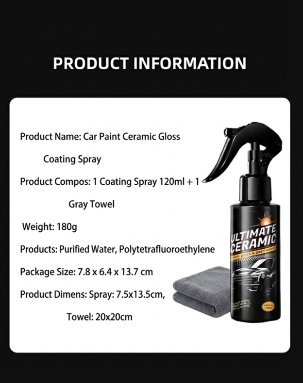 Ultimate Car Ceramic Gloss Coating Spray