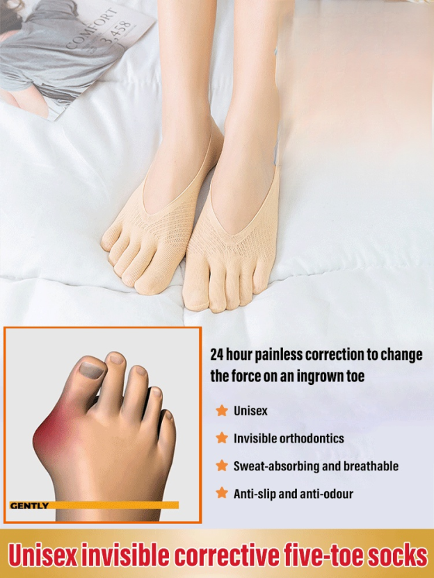 [Buy 1 Free 2] Unisex invisible corrective five-toe socks