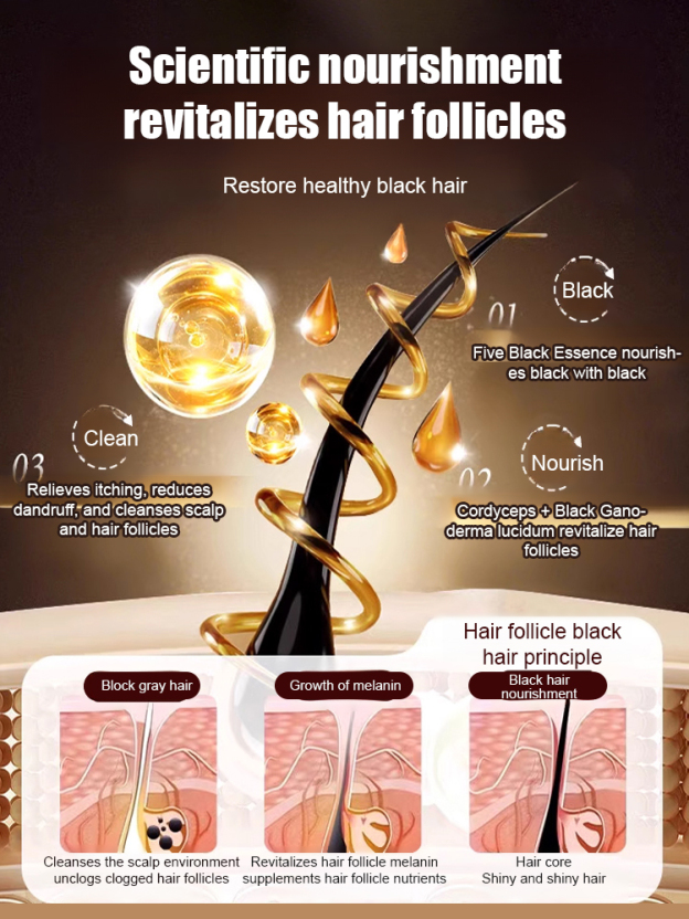 Cordyceps Oil-Control Shampoo [The More You Wash, The Darker Your Hair]