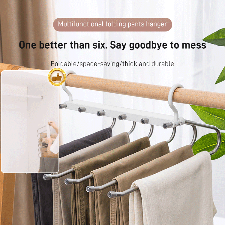 One better than six multi-layer trouser hangers