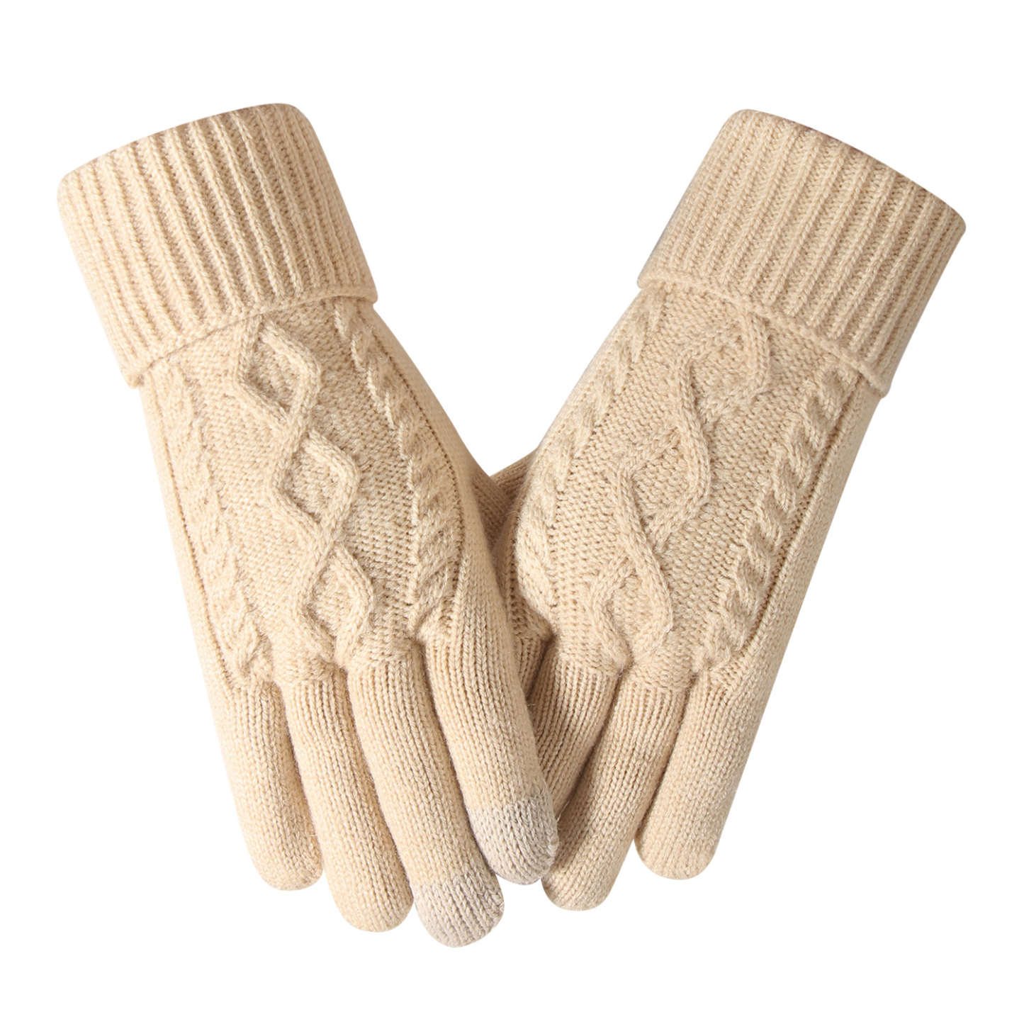 ถุงมือสัมผัสจอที่ถัก  ถุงมือแยกนิ้วอบอุ่นฤดูใบไม้ผลิและหนาว  ถุงมือป้องกันหนาวที่ทันสมัยหลายสี