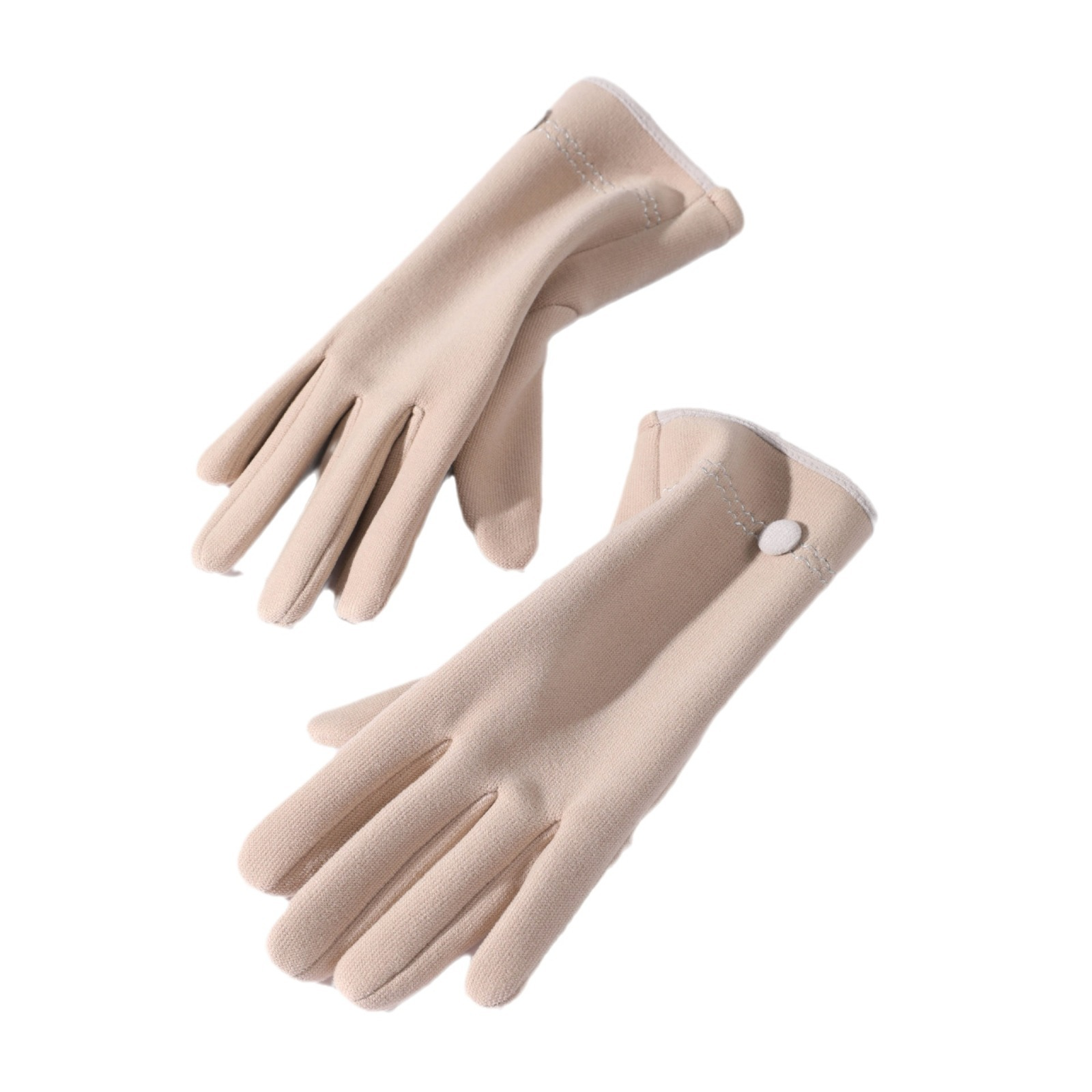 ถุงมืออบอุ่นแบบสัมผัสจอสำหรับผู้หญิง ถุงมือแยกนิ้วที่มีเนื้อขนาดำเนินฤดูใบไม้ผลิและฤดูหนาว ถุงมือป้องกันหนาวที่ทันสมัย