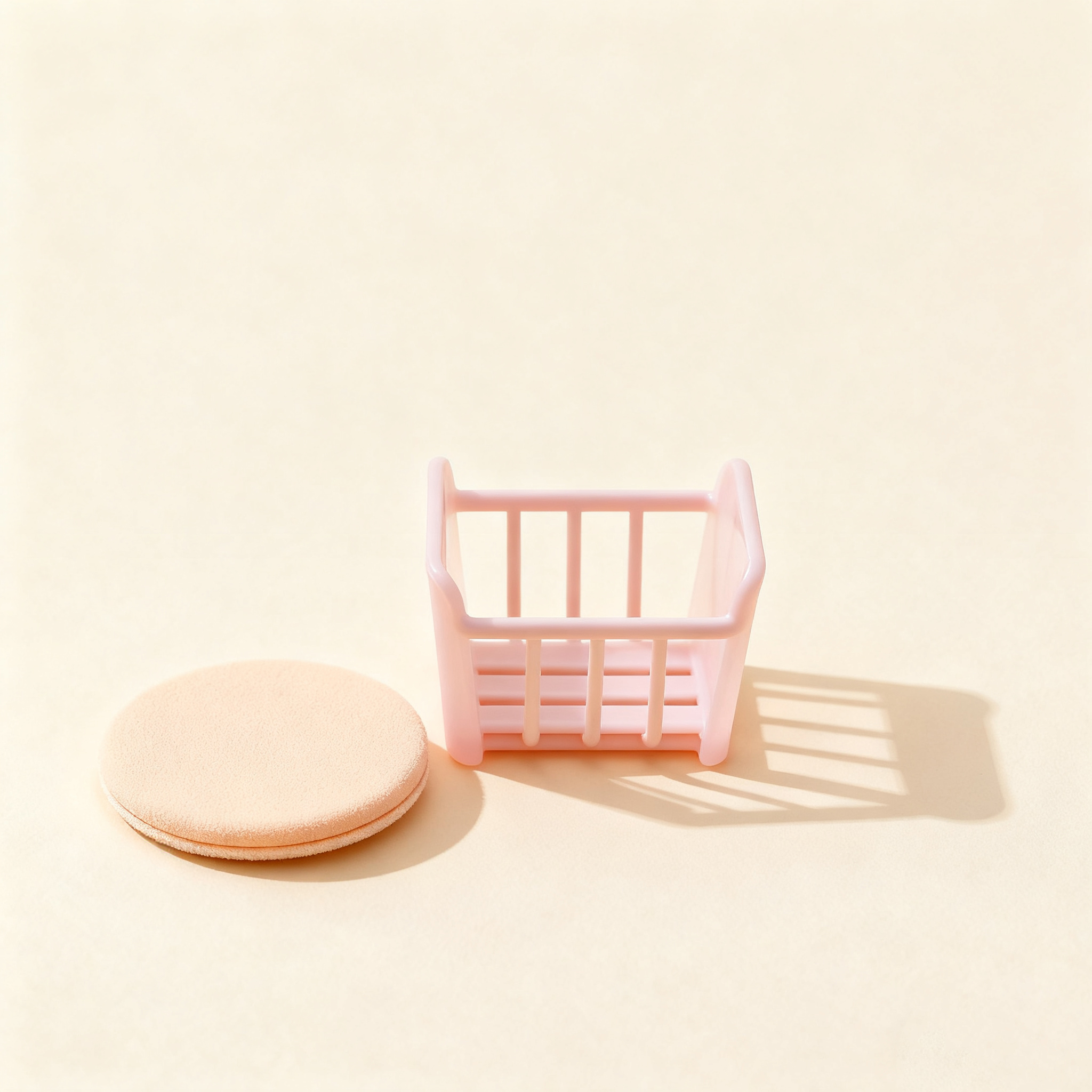  ที่หนีบพัฟแต่งหน้าสีชมพู (แพ็ค 10 ชิ้น)