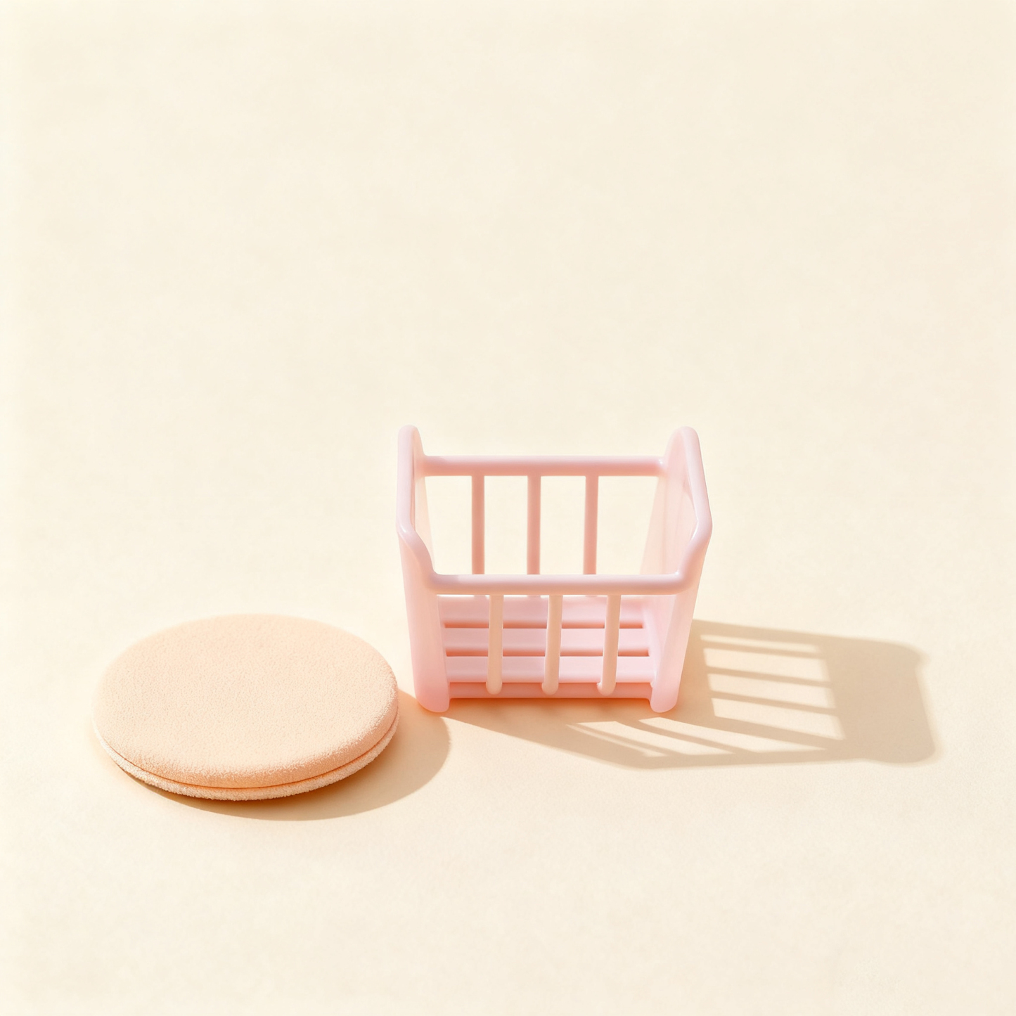  ที่หนีบพัฟแต่งหน้าสีชมพู (แพ็ค 10 ชิ้น)