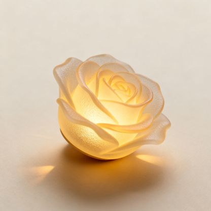 โคมไฟ LED รูปดอกกุหลาบสร้างบรรยากาศโรแมนติก