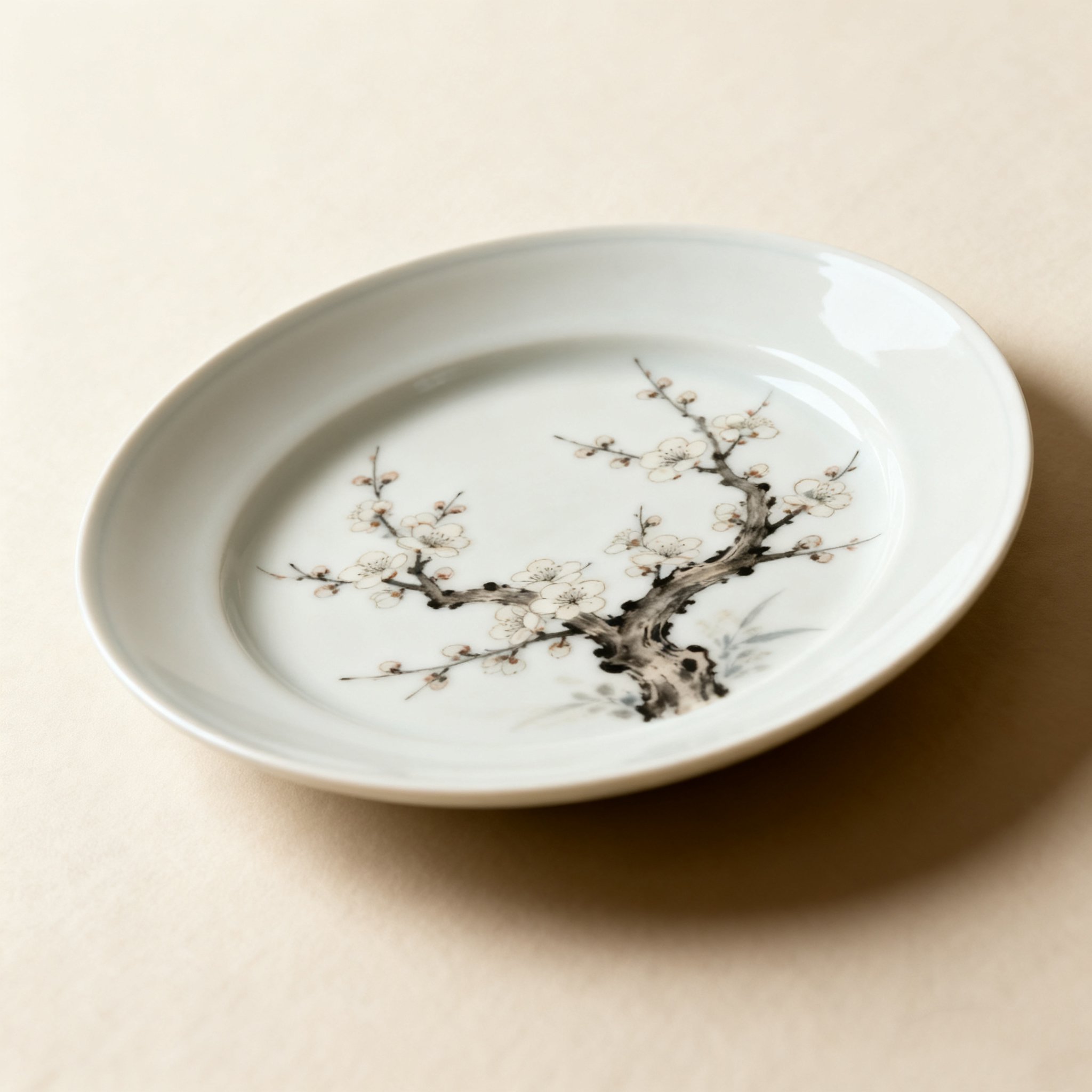 รายละเอียดลวดลายจานอาหารเซรามิกจีน