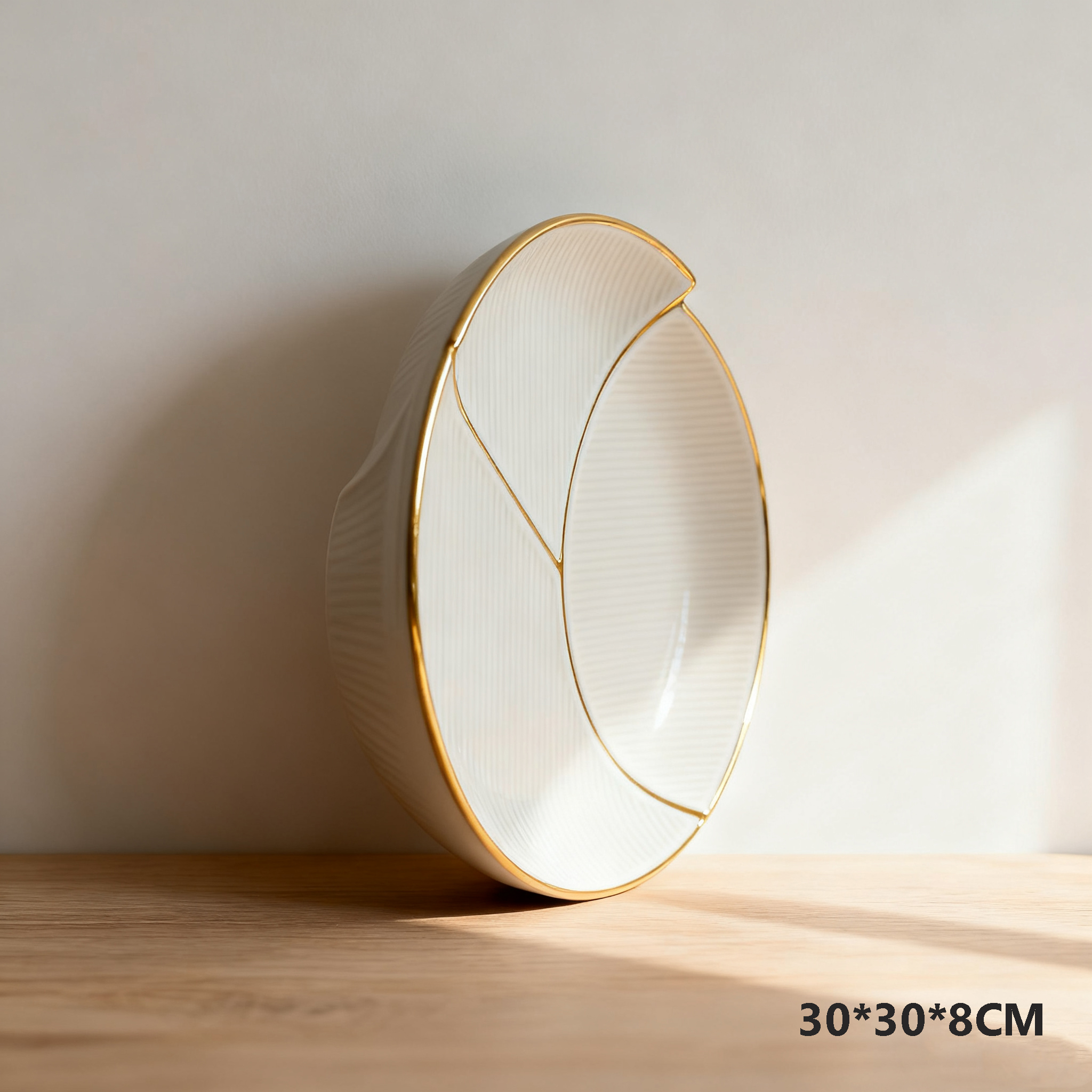 จานสามในหนึ่งสไตล์ยุโรป（บรรจุ 3 ชิ้น）