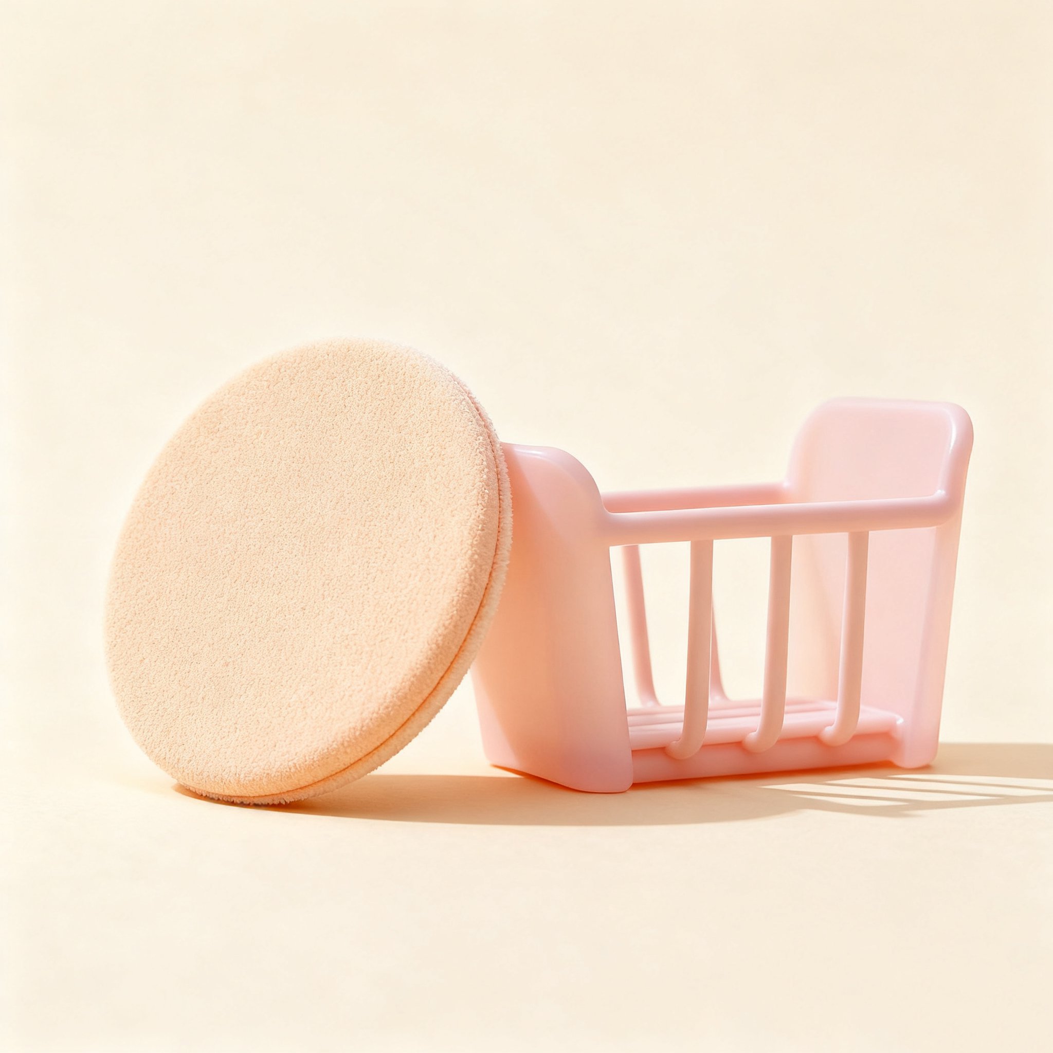 ที่หนีบพัฟแต่งหน้าสีชมพู แพ็ค 10 ชิ้น สำหรับการแต่งหน้า