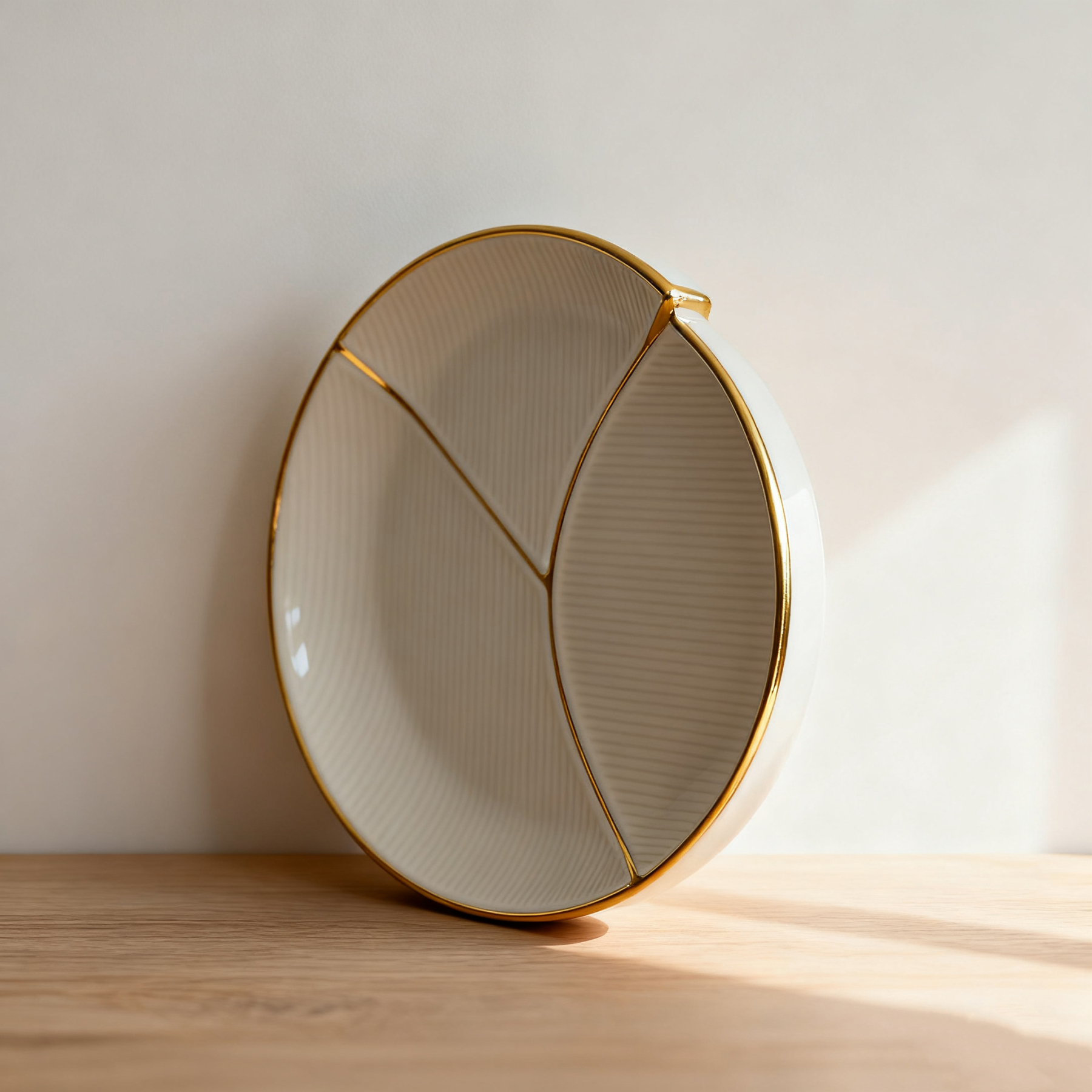 จานสามในหนึ่งสไตล์ยุโรป（บรรจุ 3 ชิ้น）