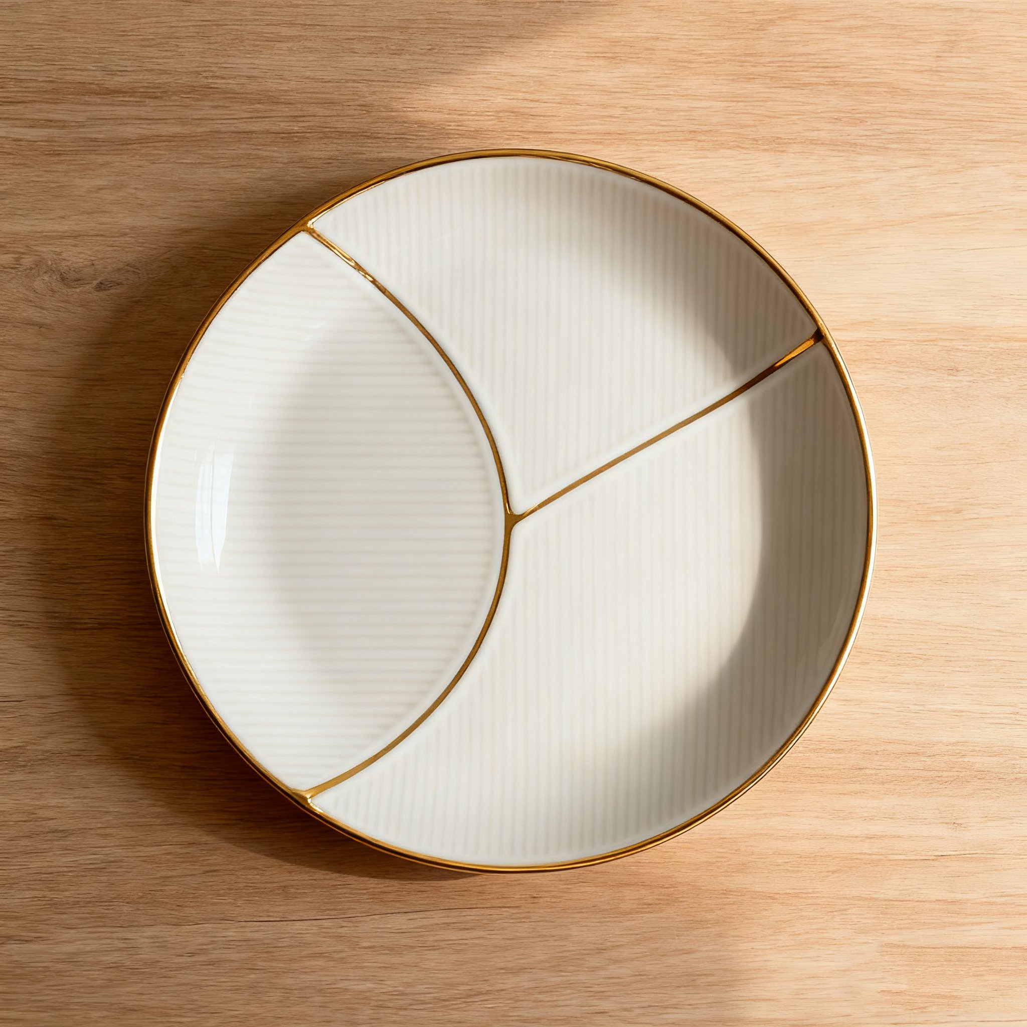 จานสามในหนึ่งสไตล์ยุโรปดีไซน์หรู