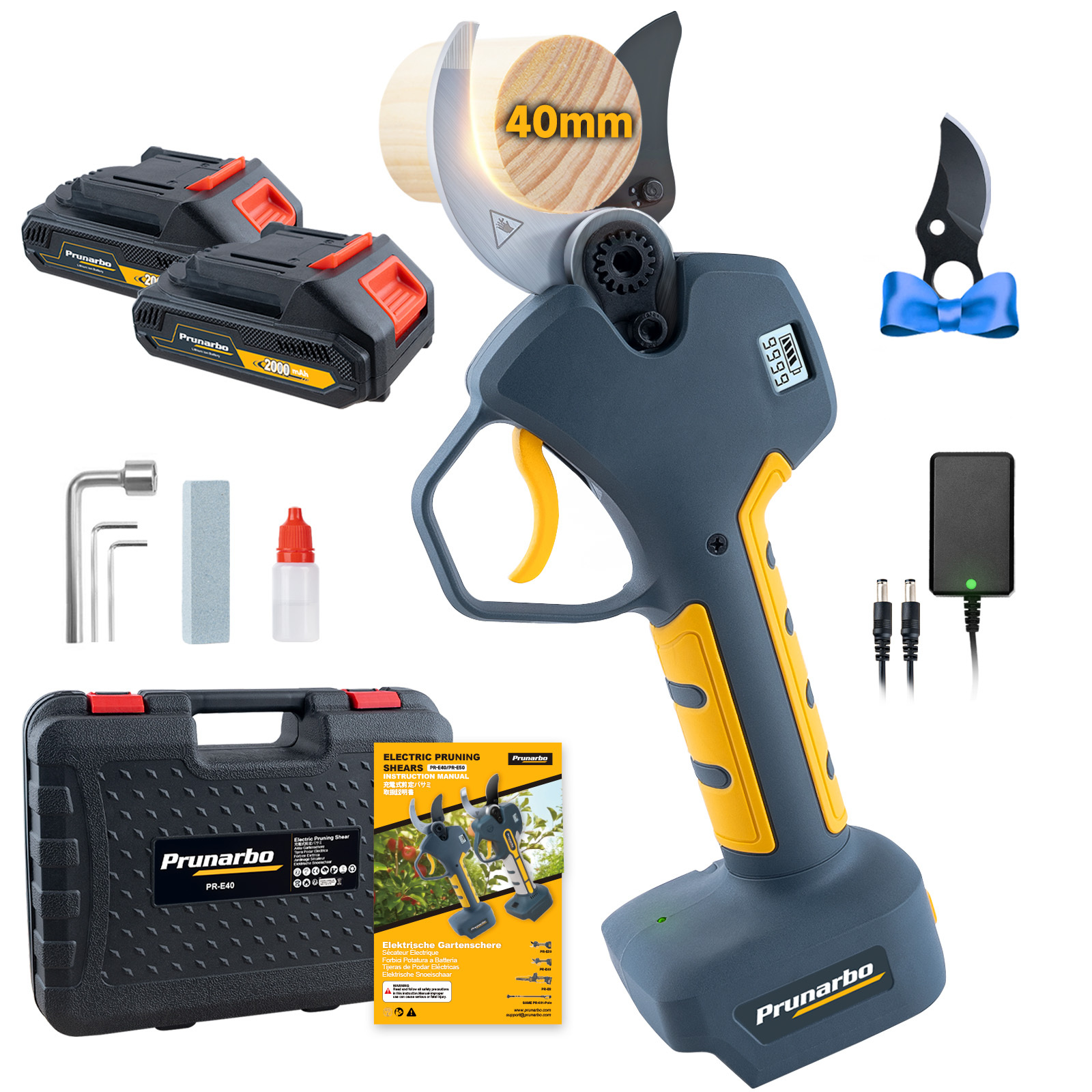 【40mm】電動剪定バサミ プロ&家庭両用 マキタ互換 品番:PR-E40