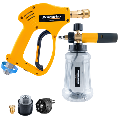 【プロ仕様】ショートガン ケルヒャー対応 スイベル付き フォームガン 真鍮製 洗車 洗床 掃除用 