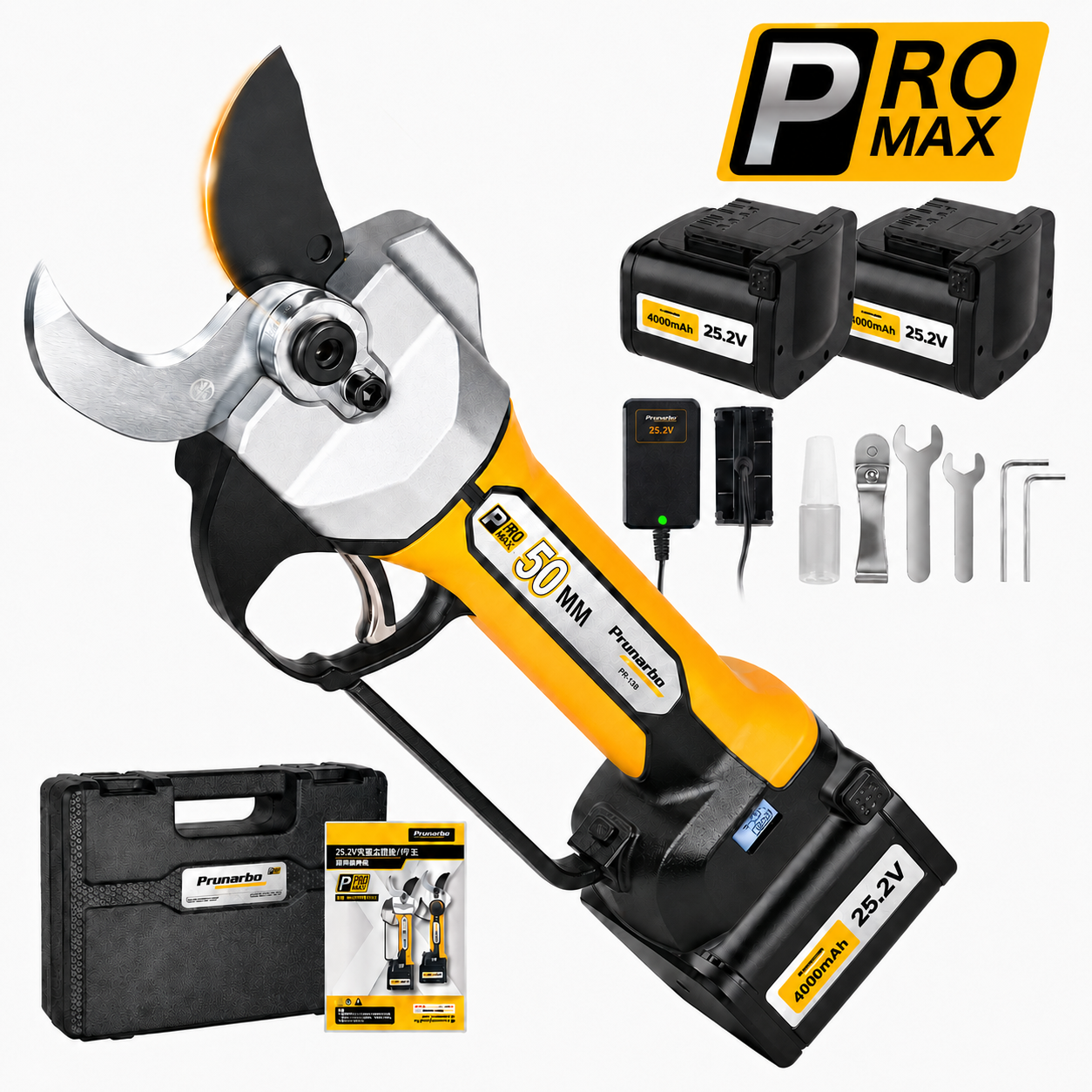 【予約販売】PR-X50 電動剪定バサミ｜25.2V・1100W・トリガー連動式｜6月末頃より順次発送予定（ProMaxシリーズ）