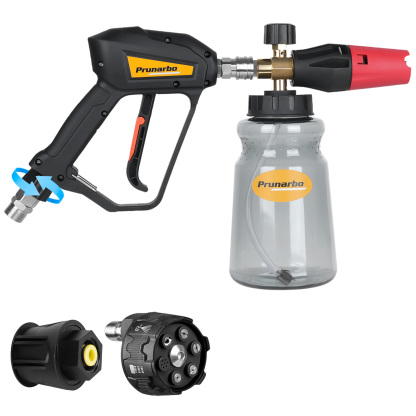 【標準仕様・ケルヒャー用】ショートガン スイベル付き トリガー固定機能 フォームガン 真鍮製 洗車 洗床 掃除用