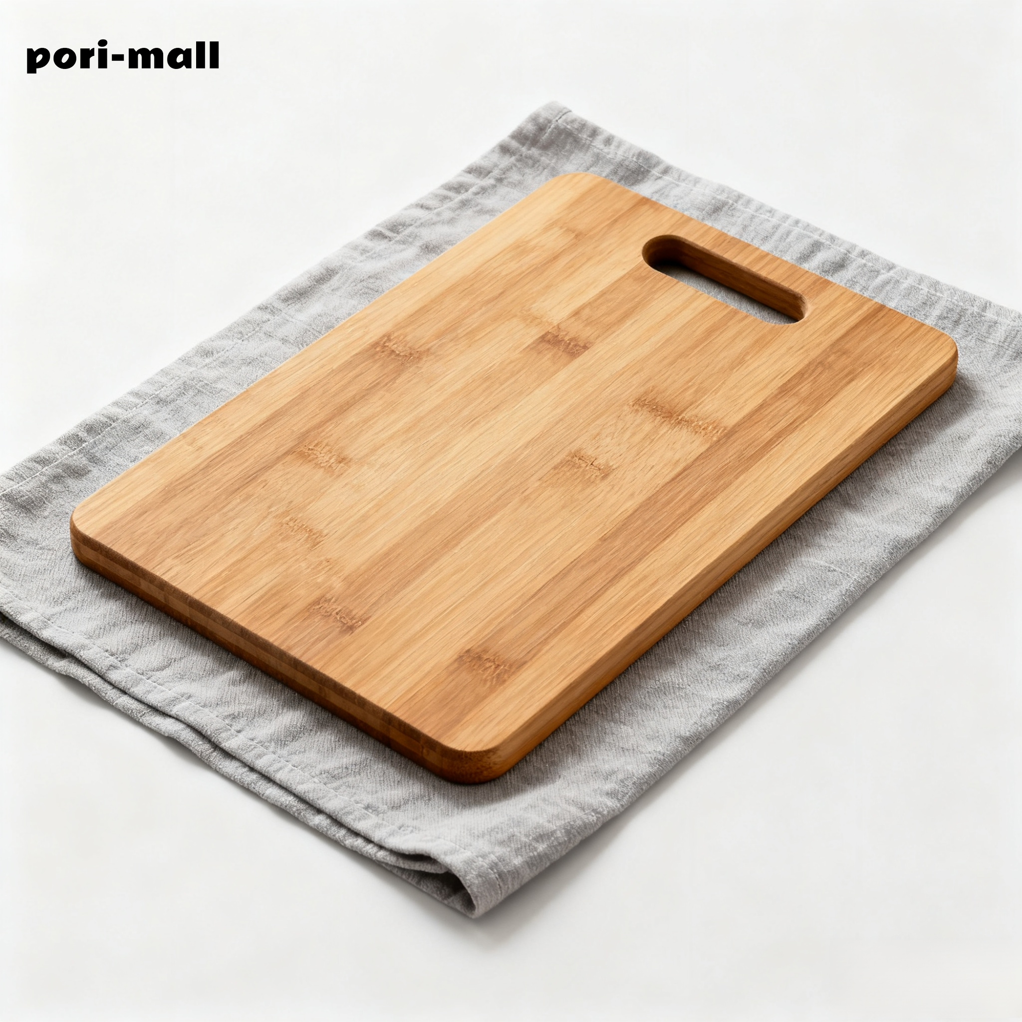 Household ebony whole wood chopping board top view