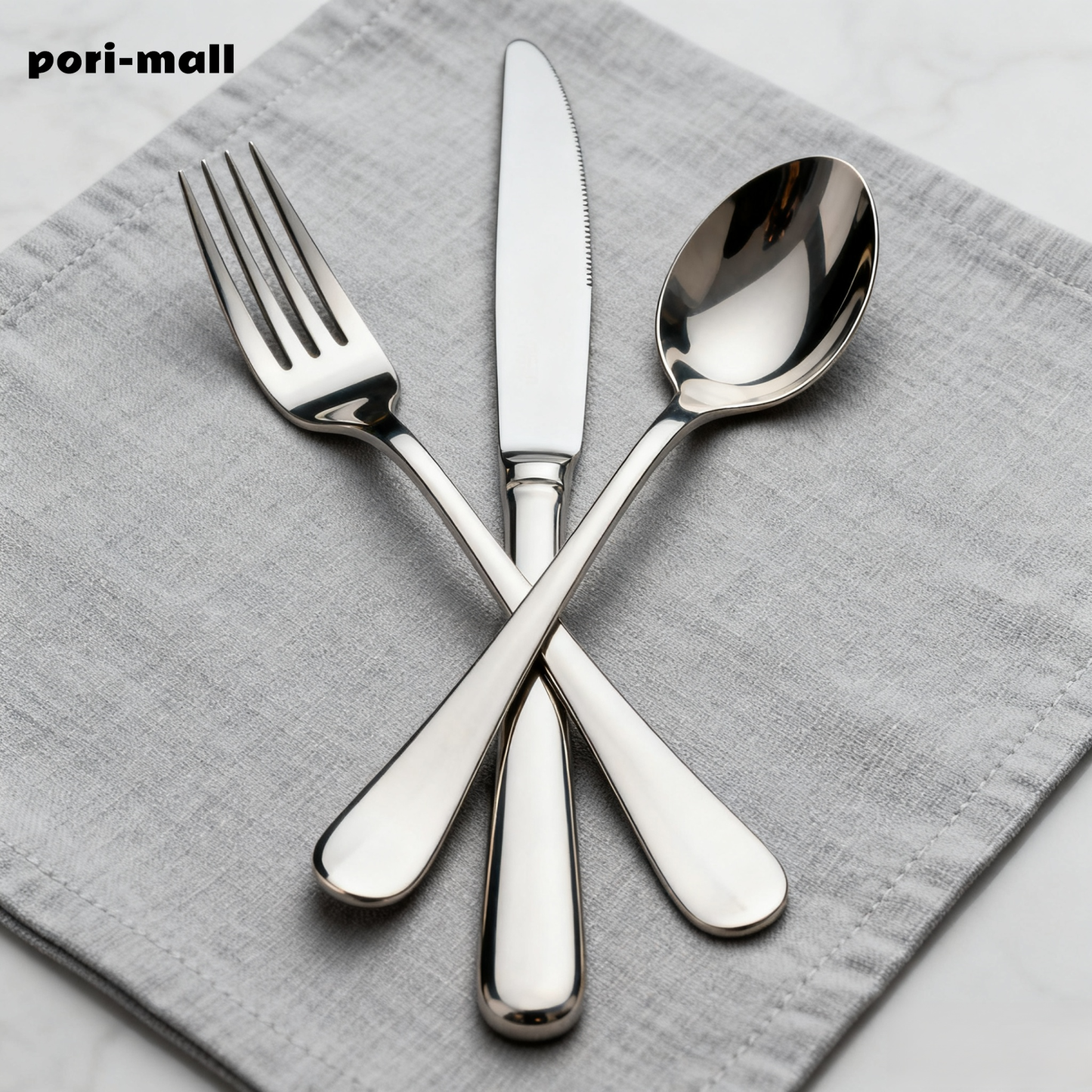 Stainless steel dessert fork and spoon high-end western-style set three-piece set (3 sets)