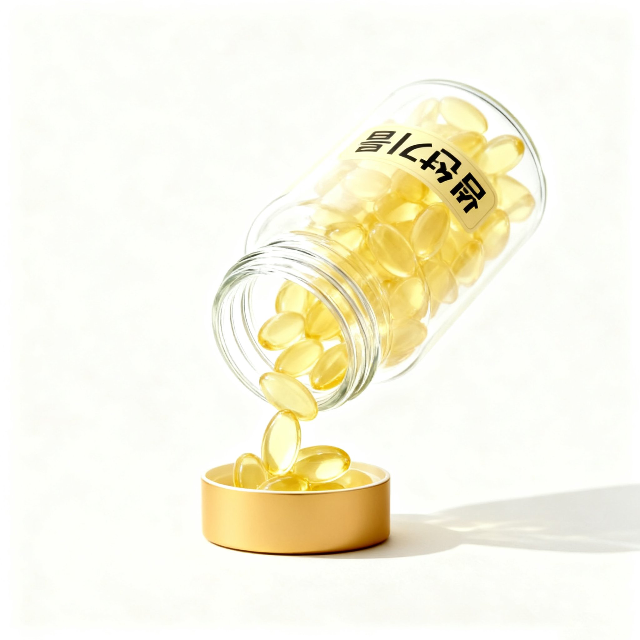 오메가3 피쉬 오일 캡슐 근접 사진