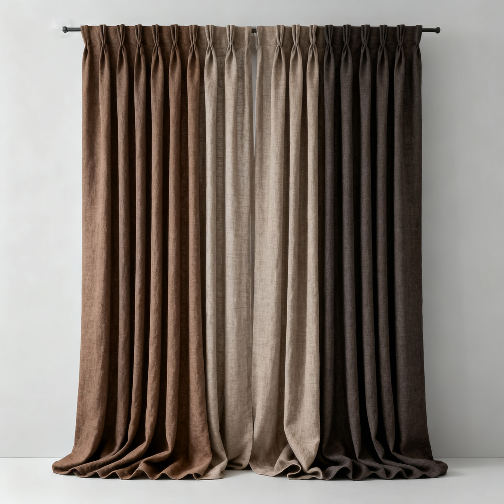 ผ้าม่านลินินดีไซน์หรูหราแบบไล่สี