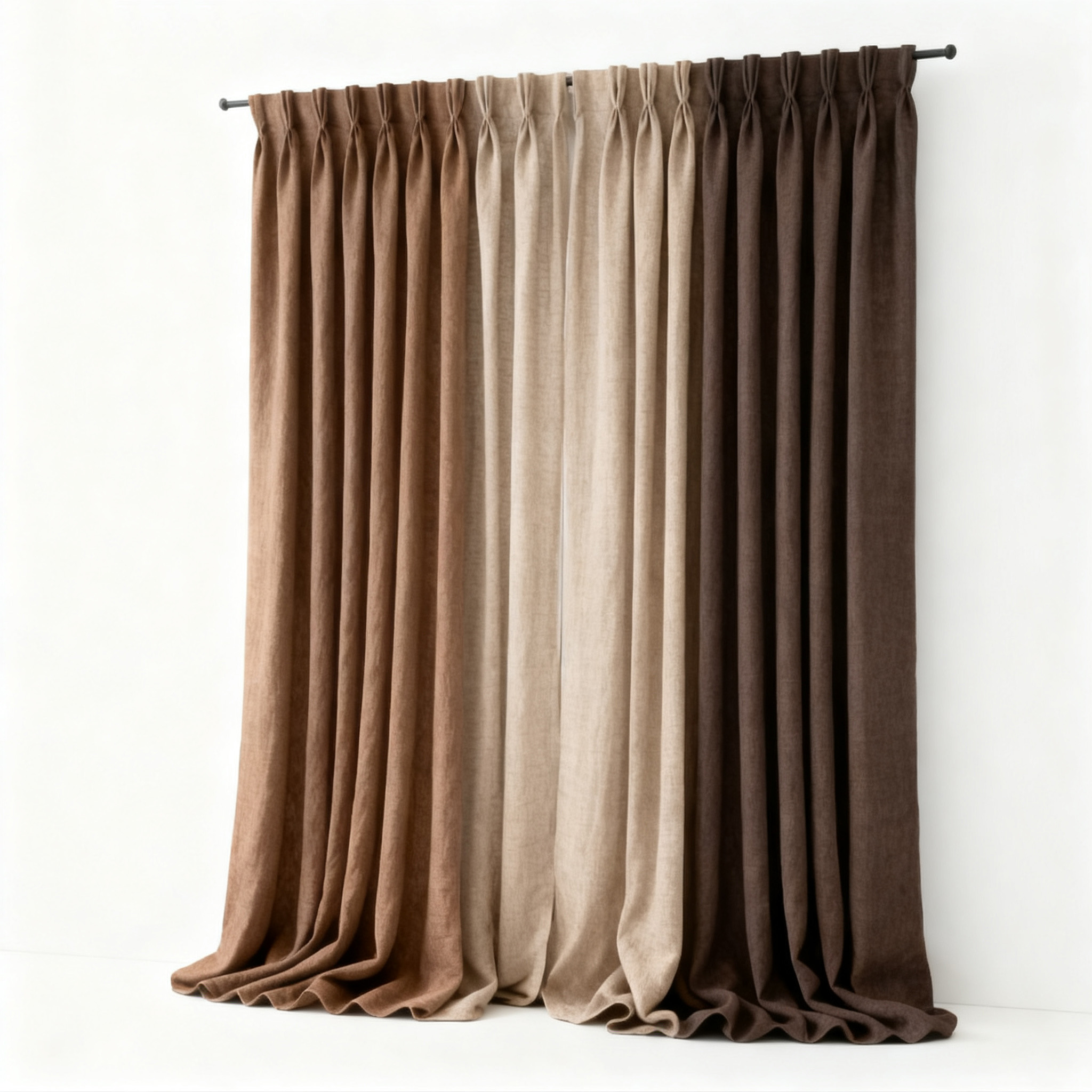 ผ้าม่านลินินดีไซน์หรูหราแบบไล่สี