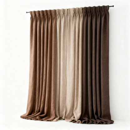 ผ้าม่านลินินดีไซน์หรูหราแบบไล่สี