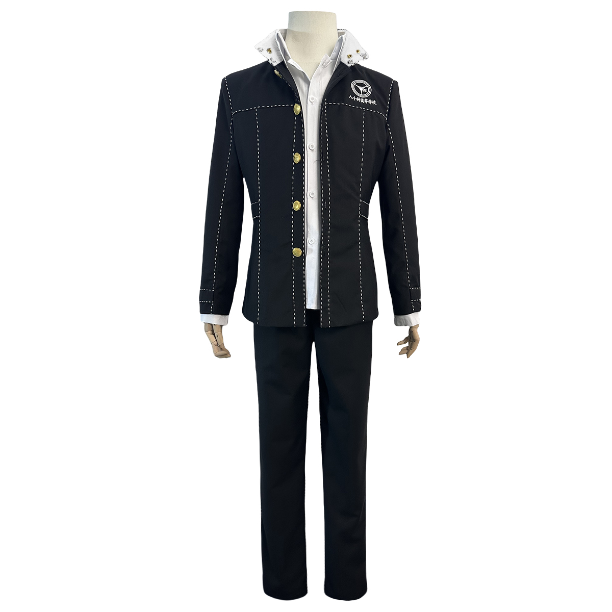 【在庫品】HOLOUN ペルソナ4 P4 八十神高等学校 鳴上悠 学生制服 刺繡スタイル コスプレ衣装 コスチューム 変身 仮装 クリスマス 祝日贈り物 ハロウィン適用 