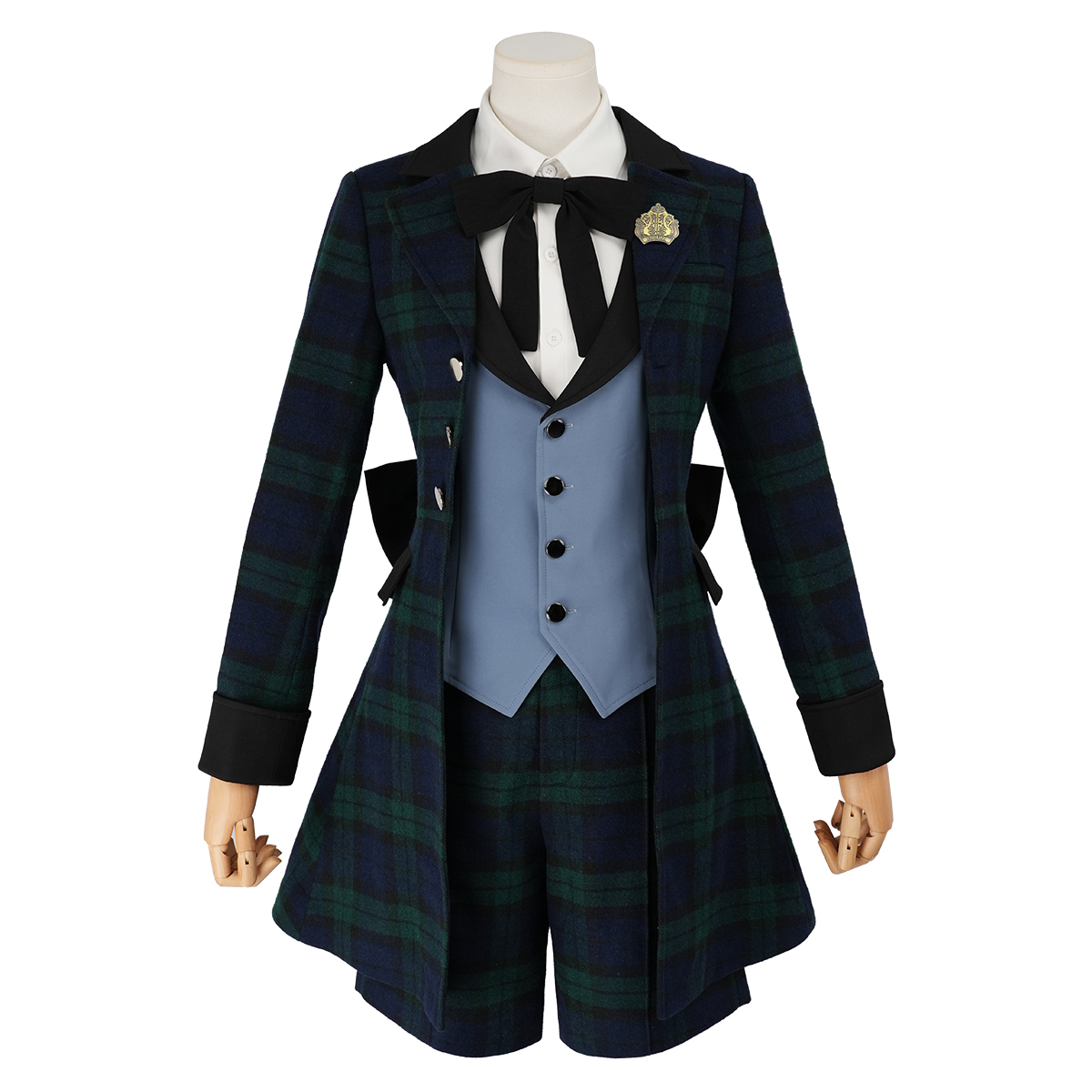 【新着商品】HOLOUN 黒の執事 35巻アニメイト特典衣装 緑のチェック シエル・ファントムハイヴのコスプレ服 ハロウィン仮装 ゲームコスプレ衣装 セット クリスマス イベント  ゲーム仮装 アニメ 演出服
