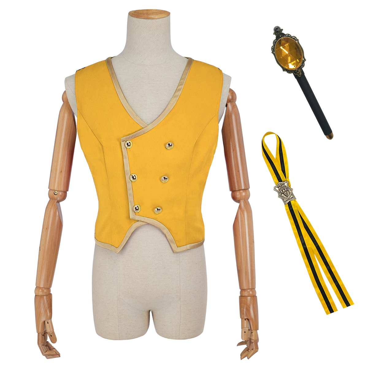 【在庫品】HOLOUN ツイステ Twisted サバナクロー寮 制服のベスト 3点 コスプレ衣装 ハロウィン適用 