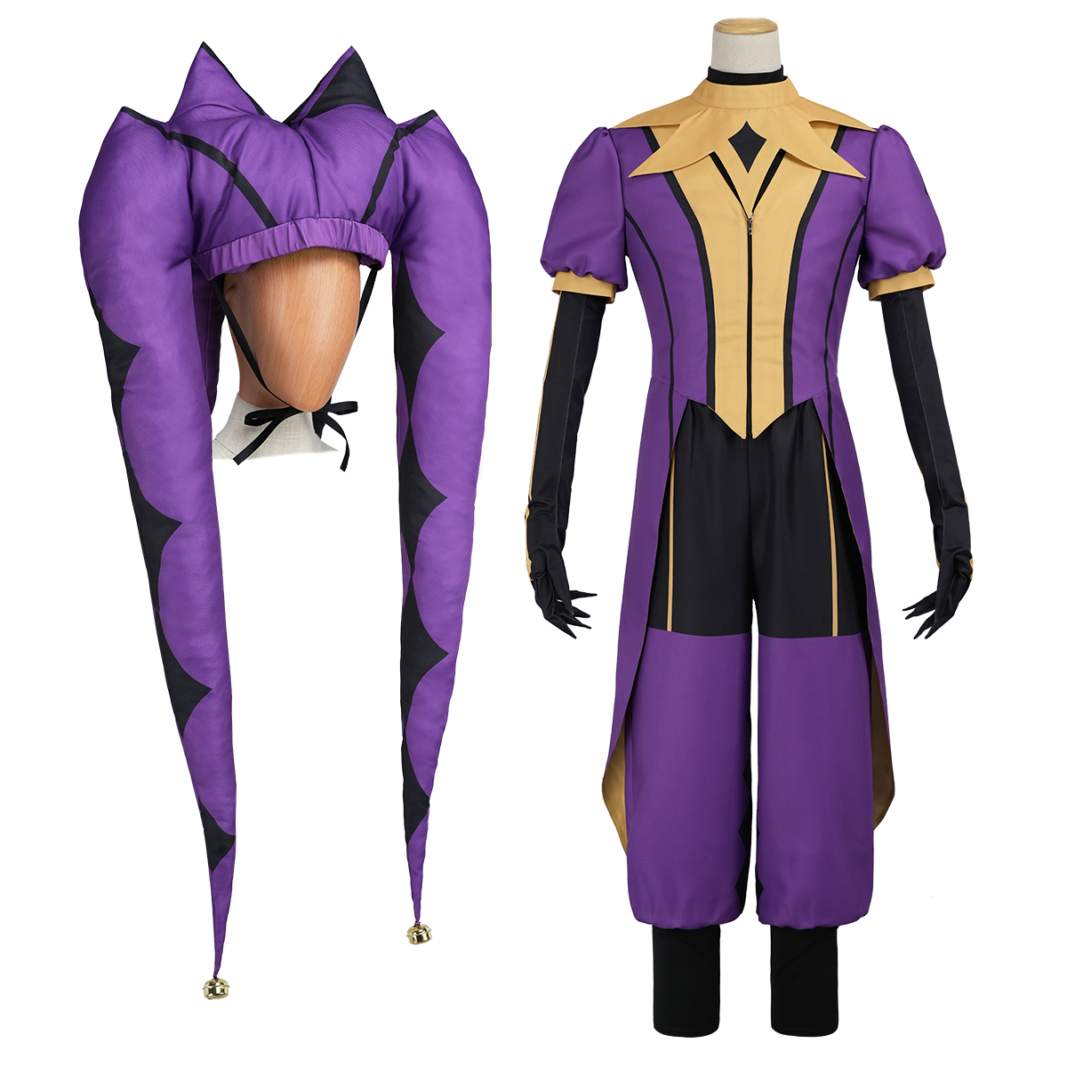 【在庫品】HOLOUN ザ・フリーク・サーカスFreakCircus ジェスターJesterのコスプレ服 ハロウィン仮装 ゲームコスプレ衣装 セット クリスマス イベント  ゲーム仮装 アニメ 演出服