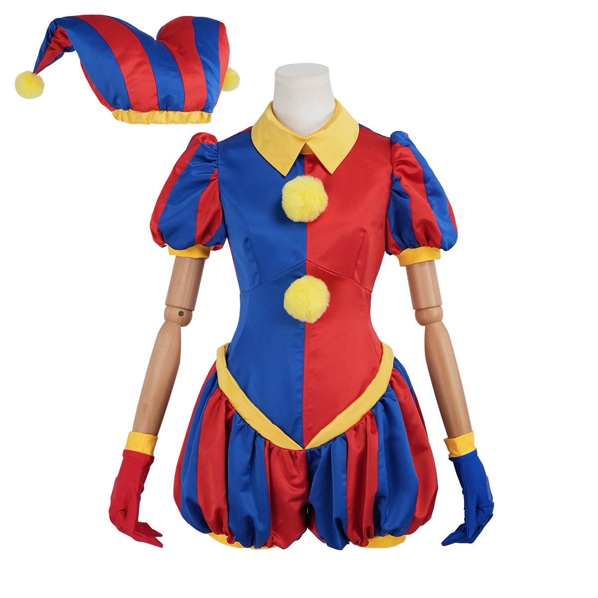 【新着商品】HOLOUN デジタルAmazing・サーカス ピエロ ポムニPomniのコスプレ服 ハロウィン仮装 ゲームコスプレ衣装 セット クリスマス イベント  ゲーム仮装 アニメ 演出服