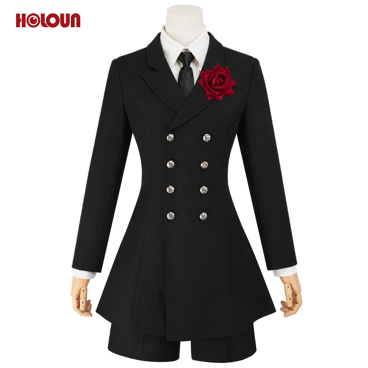 【在庫品】HOLOUN 黒の執事 シエル・ファントムハイヴのコスプレ服 喪服 ハロウィン仮装 ゲームコスプレ衣装 セット クリスマス イベント  ゲーム仮装 アニメ 演出服