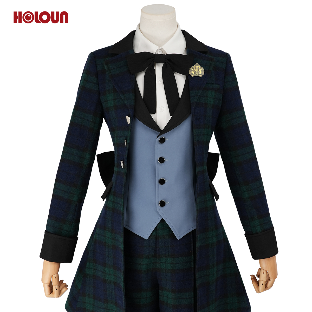【新着商品】HOLOUN 黒の執事 35巻アニメイト特典衣装 緑のチェック シエル・ファントムハイヴのコスプレ服 ハロウィン仮装 ゲームコスプレ衣装 セット クリスマス イベント  ゲーム仮装 アニメ 演出服