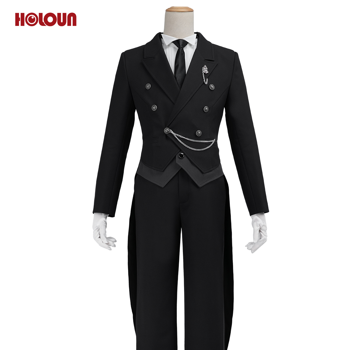 【新着商品】HOLOUN 黒の執事 セバスチャン・ミカエリスのコスプレ衣装 私服 日常着 貴族風 コスチューム 変身 仮装 クリスマス 祝日贈り物 ハロウィン適用 
