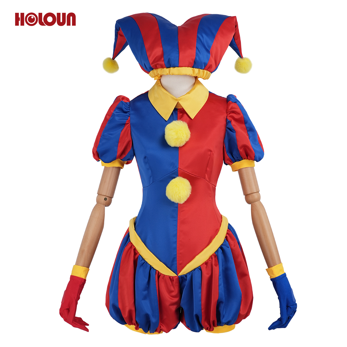 【新着商品】HOLOUN デジタルAmazing・サーカス ピエロ ポムニPomniのコスプレ服 ハロウィン仮装 ゲームコスプレ衣装 セット クリスマス イベント  ゲーム仮装 アニメ 演出服