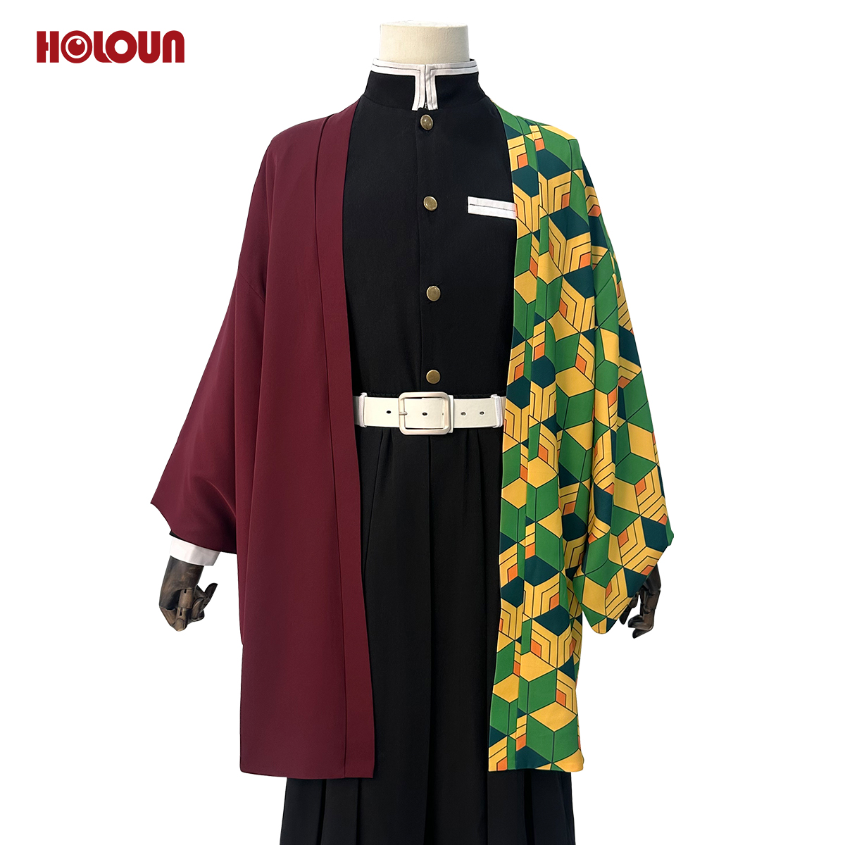 【在庫品】HOLOUN 鬼殺シリーズ KimetsU 鬼殺隊 水柱 冨岡義勇 羽織 コスプレ衣装 ハロウィン適用 