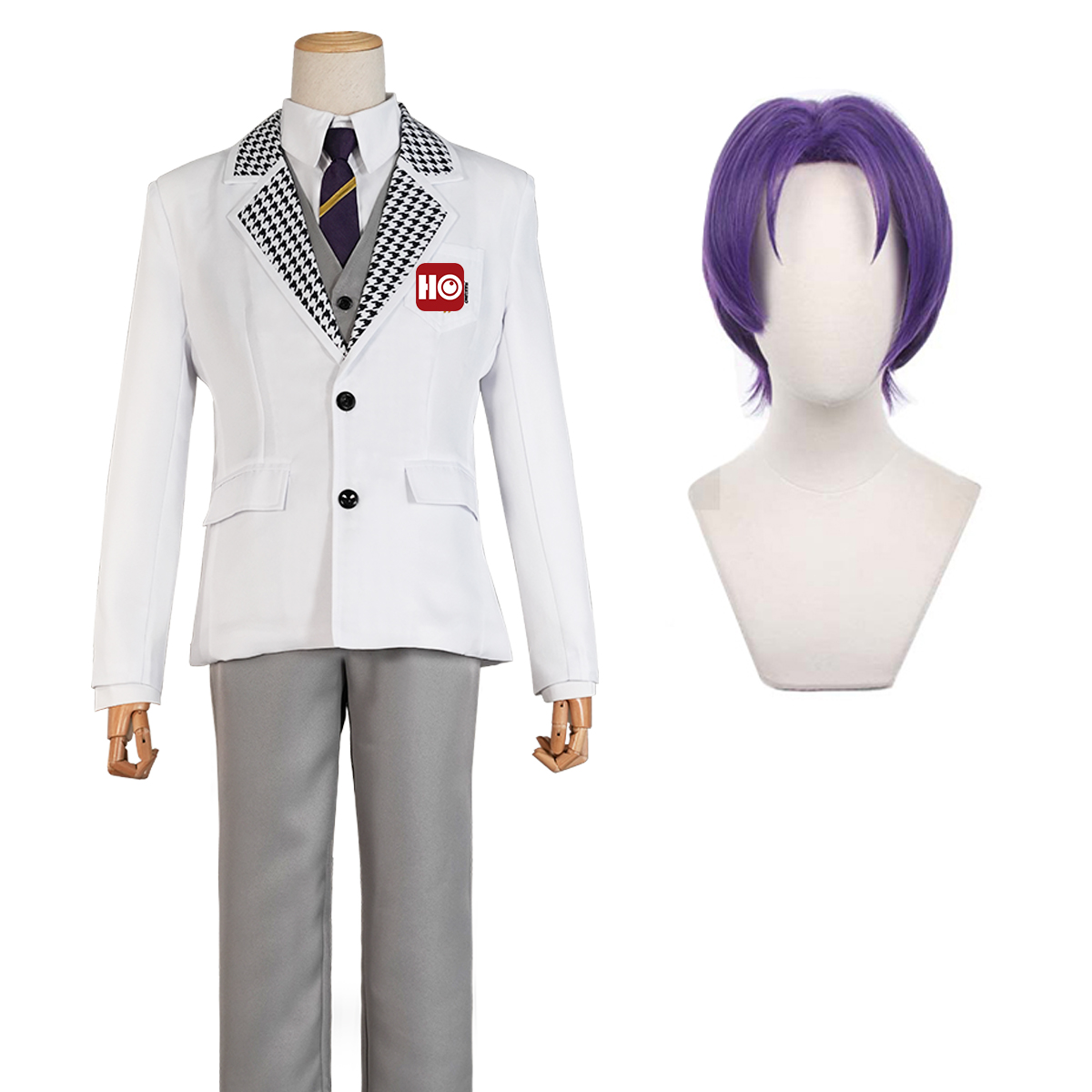 【在庫品】HOLOUN ブルLock 白宝制服 スーツ 御影玲王 クリスマス コスプレ衣装 ハロウィン適用 